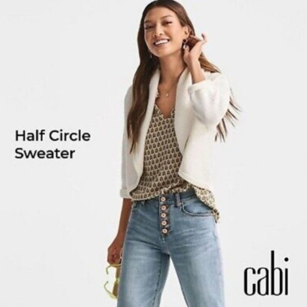 CAbi Half Circle Sweater Size M